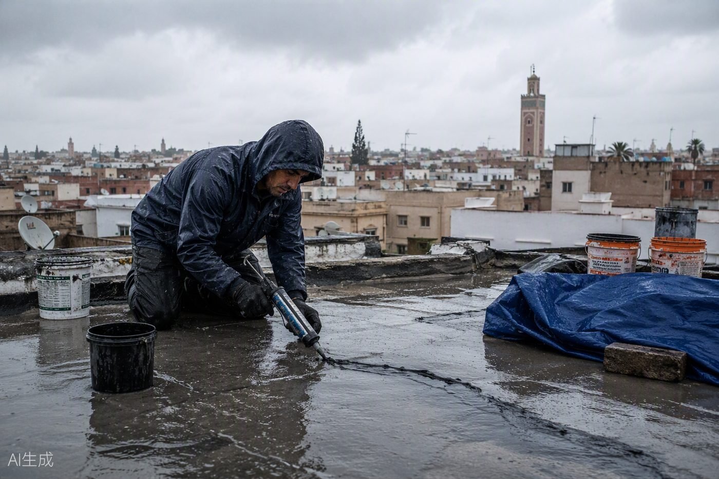 Urgence fuite toiture — Marrakech